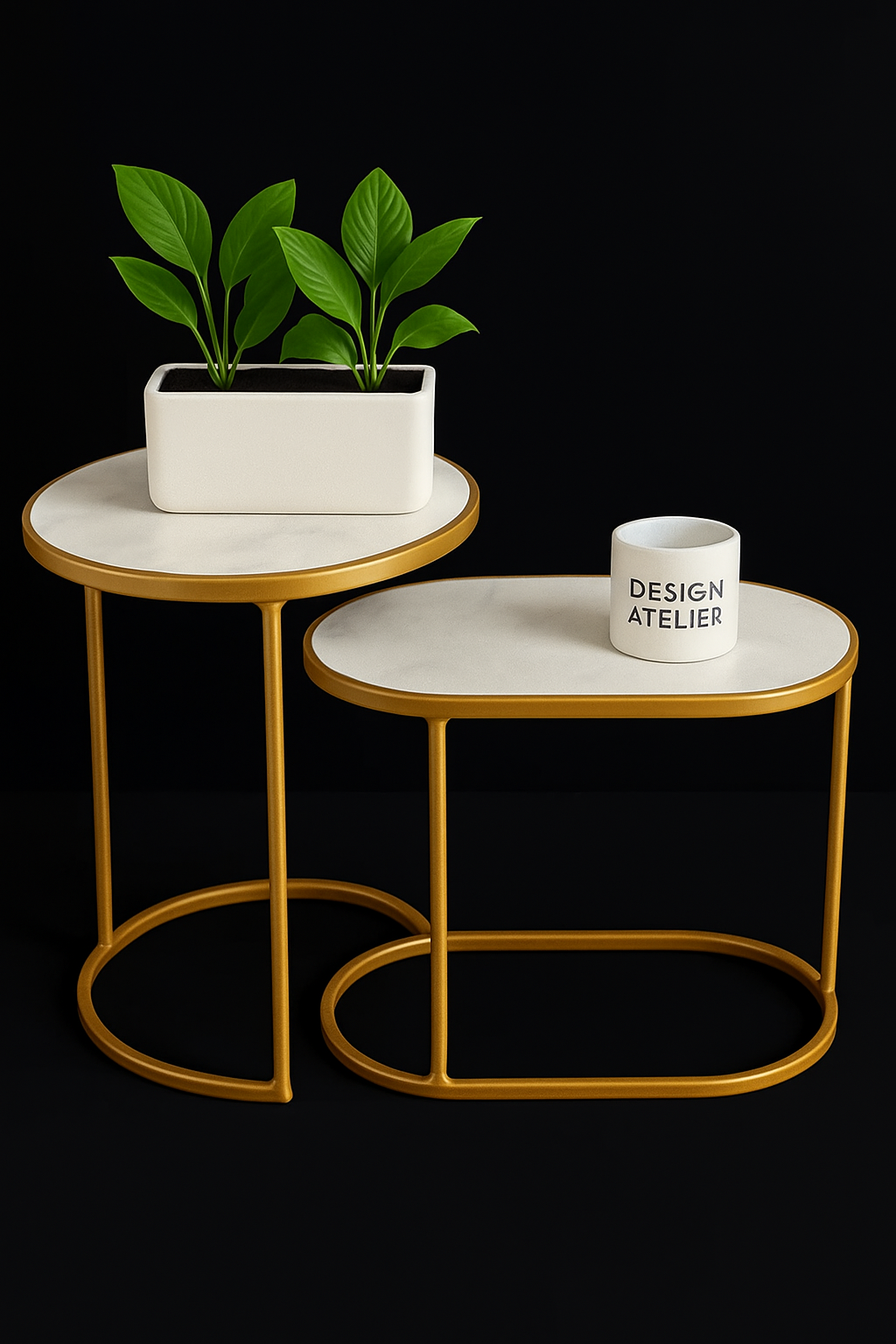 Cubic Curve Nesting Table Set of 2