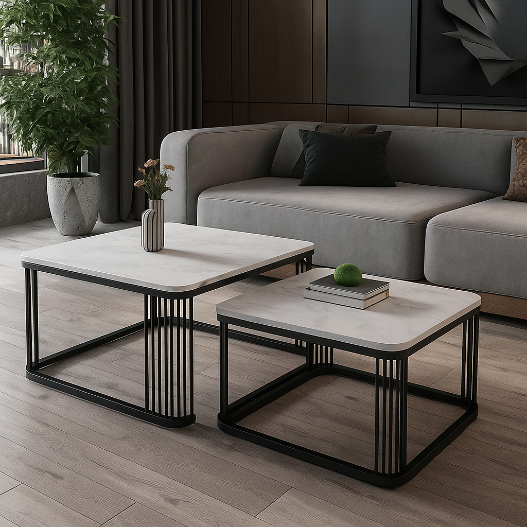 Black Cascade Nesting Table