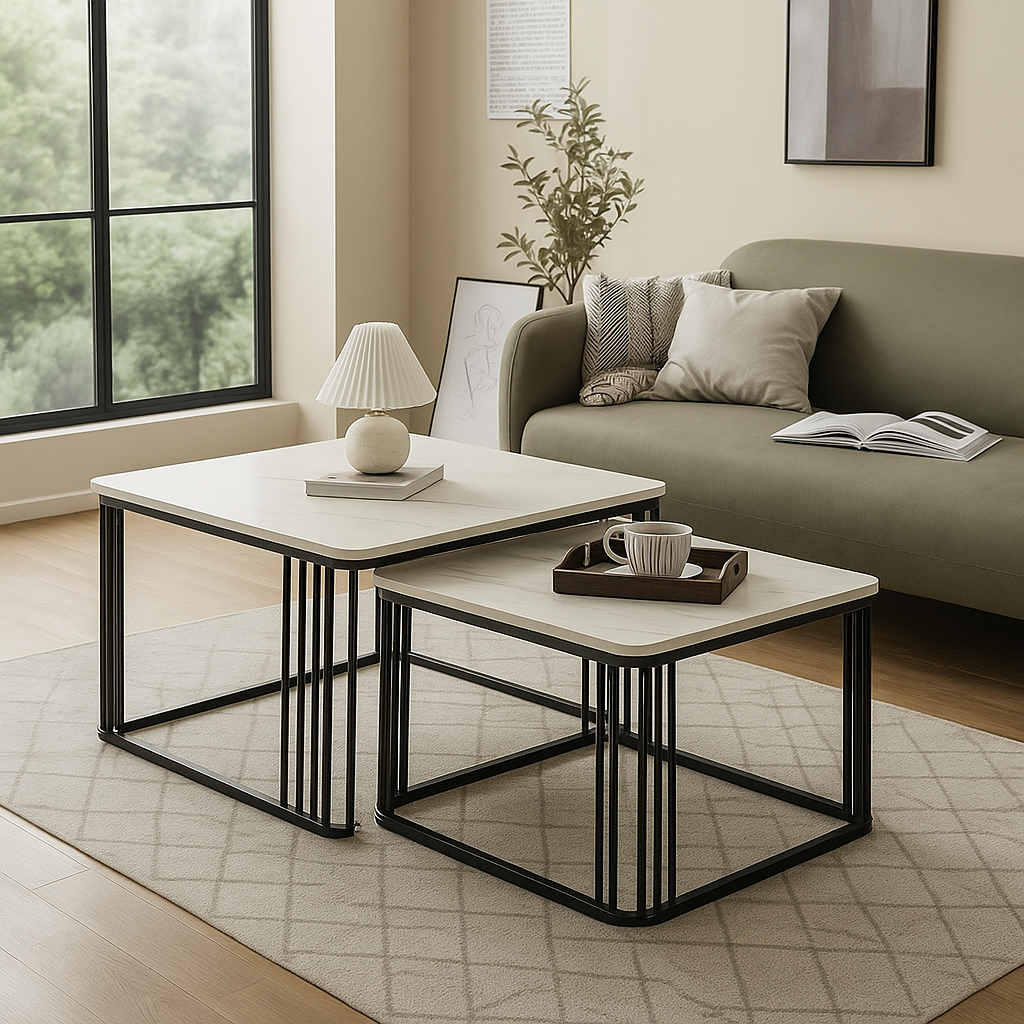 Black Cascade Nesting Table